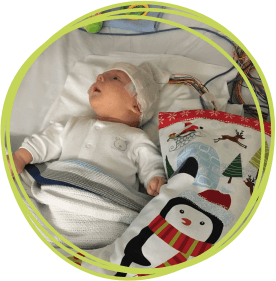 Baby Josh in hospital